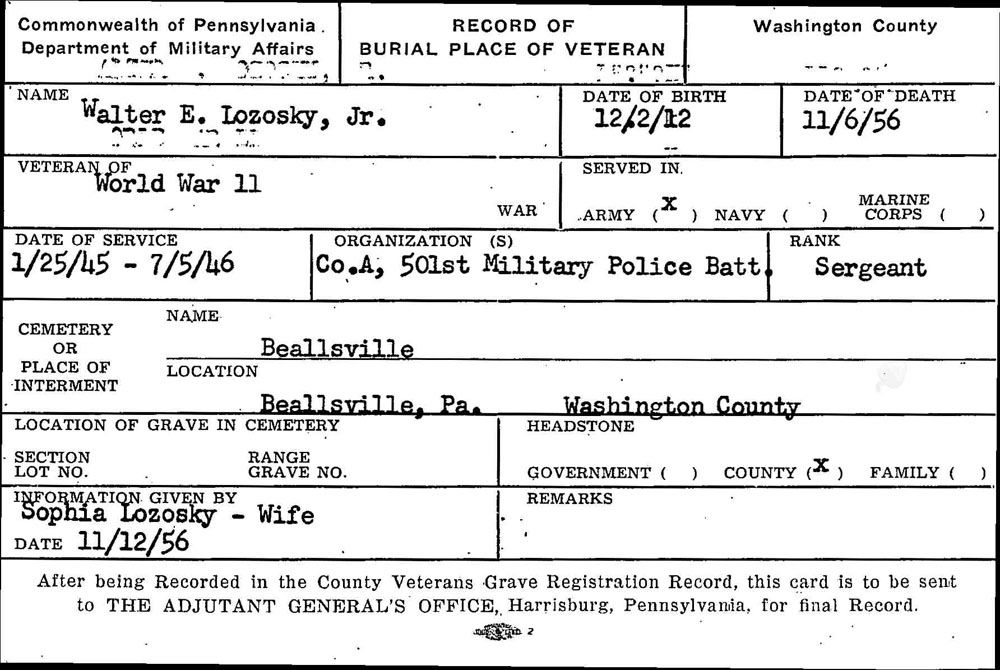 Walter E. Lozosky Jr.